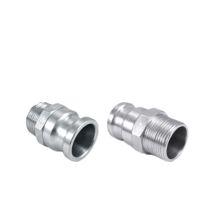 Racor aluminio camlock macho rosca macho