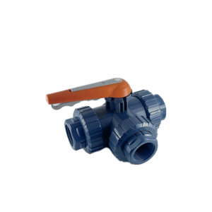 VALVULA PVC TRES VIAS ROSCADA EN T PRESION